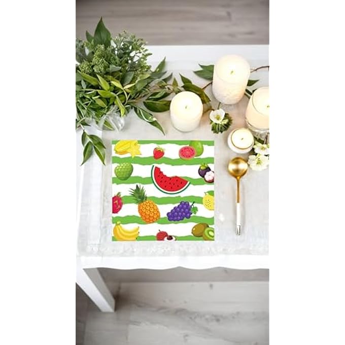 FRUIT PAPER NAPKINS SET40PCS, WATERMELON, STRAWBERRY, LEMON DESIGN FOR SUMMER PARTIES, WEDDINGS, BIRTHDAYS, BABY SHOWERS - Image 4